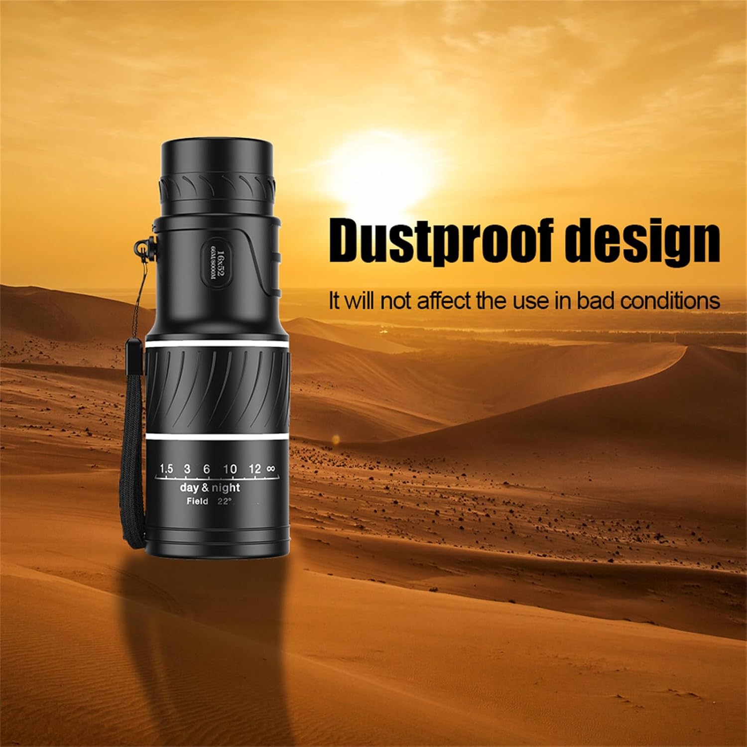 Mini telescopio monocular de visión nocturna impermeable de 16 aumentos