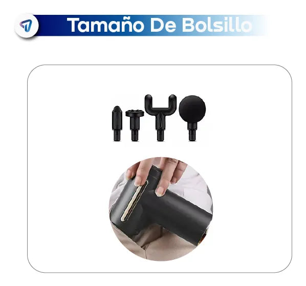 PulsarPro Pistola de Masaje Profundo 4 en 1