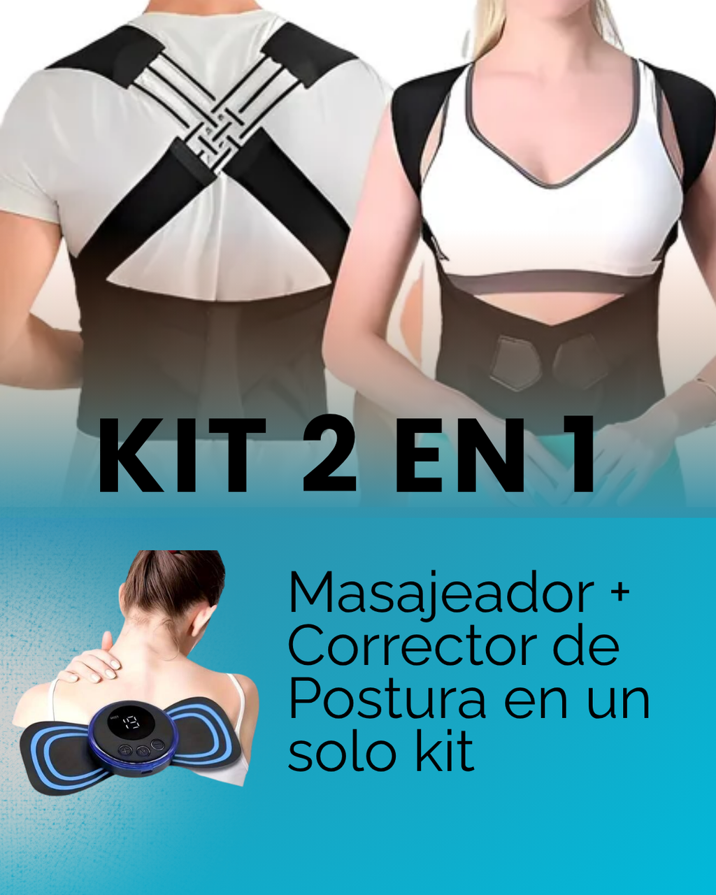 Kit 2 en 1: Masaje Relajante + Postura Saludable