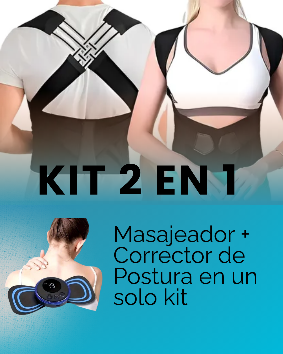Kit 2 en 1: Masaje Relajante + Postura Saludable